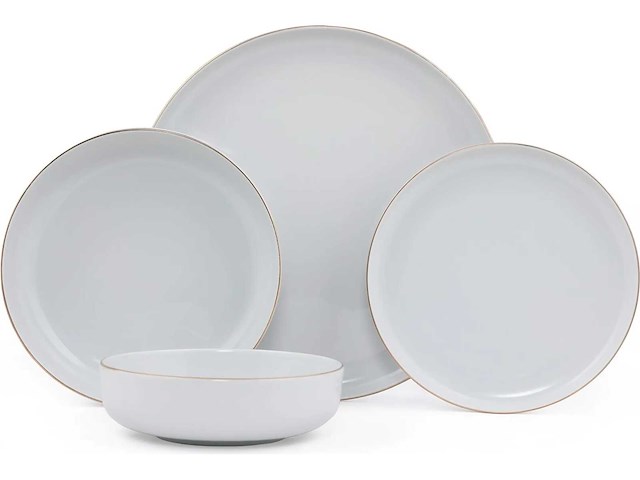 Dinerservies (24 stuks), goud, porselein - afbeelding 2 van  11