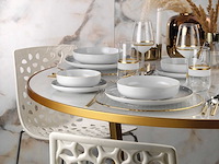 Dinerservies (24 stuks), goud, porselein