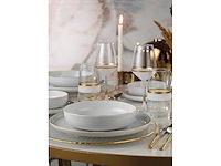 Dinerservies (24 stuks), goud, porselein - afbeelding 5 van  11