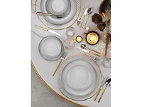 Dinerservies (24 stuks), goud, porselein - afbeelding 6 van  11