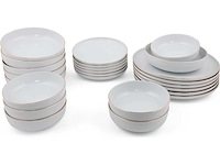Dinerservies (24 stuks), goud, porselein - afbeelding 7 van  11