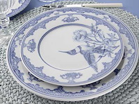 Dinerset (26 stuks) - blauw/wit - afbeelding 1 van  6