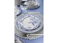 Dinerset (26 stuks) - blauw/wit - afbeelding 3 van  6