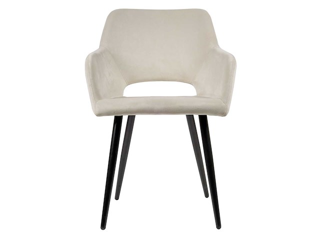 Dining chair off white velvet (6x) - afbeelding 2 van  4