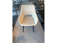 Dining chair off white velvet (6x) - afbeelding 4 van  4