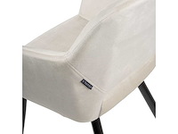 Dining chair off white velvet showroommodellen (6x) - afbeelding 2 van  3