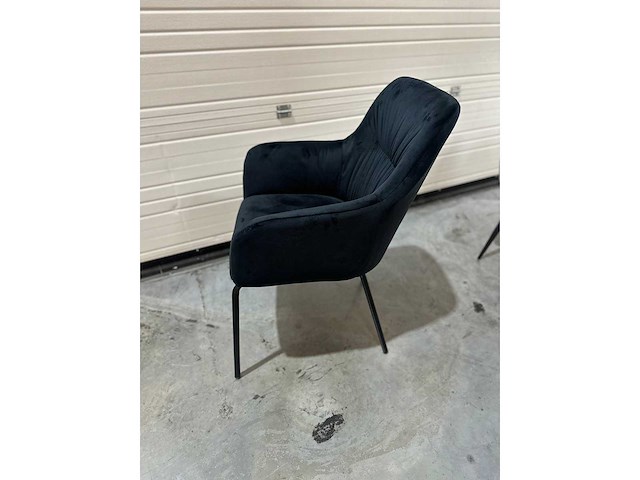 Dining chair zwart velvet (6x) - afbeelding 4 van  4