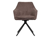 Dining chairs brown chenille (6x) - afbeelding 2 van  8