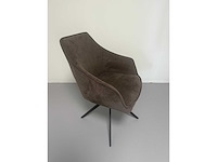 Dining chairs brown chenille (6x) - afbeelding 7 van  8