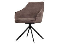 Dining chairs brown chenille (6x) - afbeelding 1 van  8