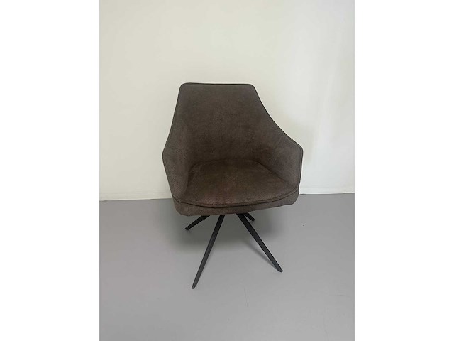Dining chairs brown chenille (6x) - afbeelding 6 van  8