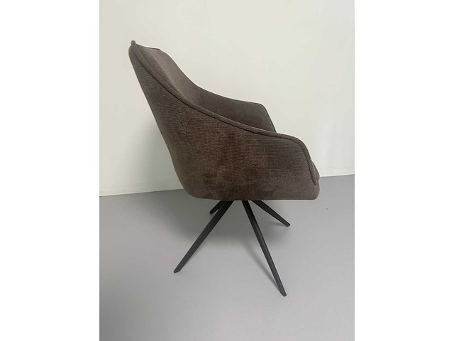 Dining chairs brown chenille (6x) - afbeelding 8 van  8