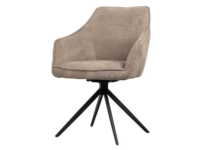 Dining chairs taupe chenille (4x) - afbeelding 1 van  4