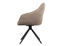 Dining chairs taupe chenille (4x) - afbeelding 2 van  4