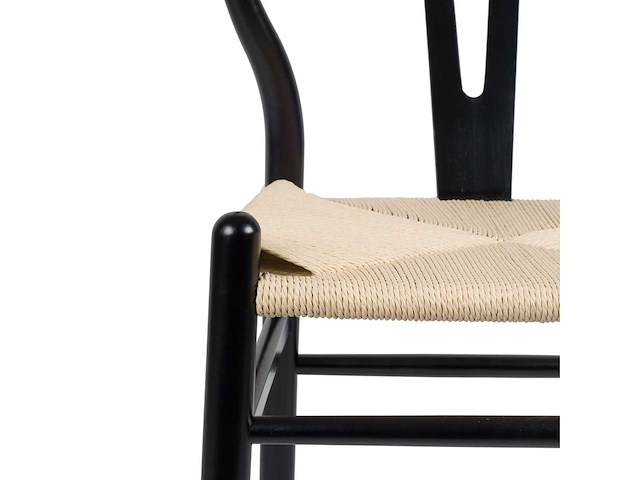 Dining chairs zwart hout (4x) - afbeelding 3 van  5