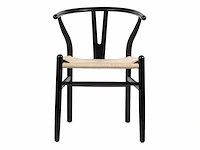 Dining chairs zwart hout (6x) - afbeelding 2 van  5
