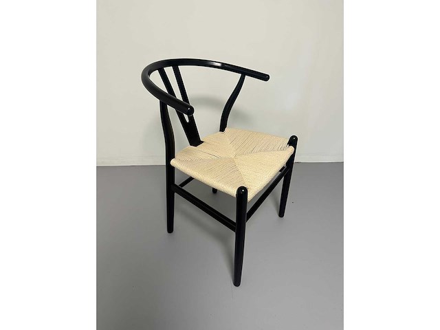 Dining chairs zwart hout (6x) - afbeelding 4 van  5
