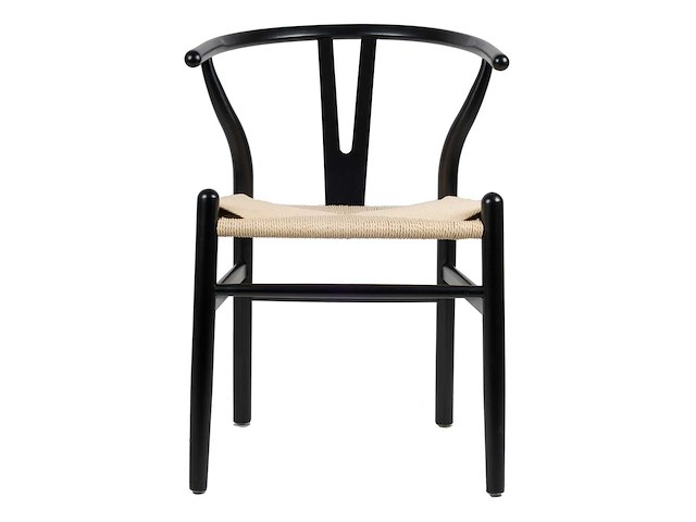 Dining chairs zwart hout (6x) - afbeelding 2 van  5