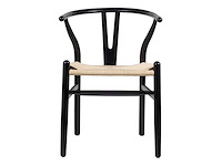 Dining chairs zwart hout (6x) - afbeelding 2 van  5