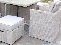 Dining set - 11-delig wicker cream - afbeelding 1 van  3
