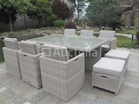 Dining set - 11-delig wicker cream - afbeelding 2 van  3