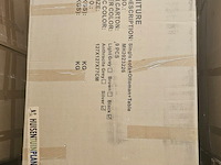 Diningset 9-delig black wicker / witte kussens - afbeelding 3 van  3