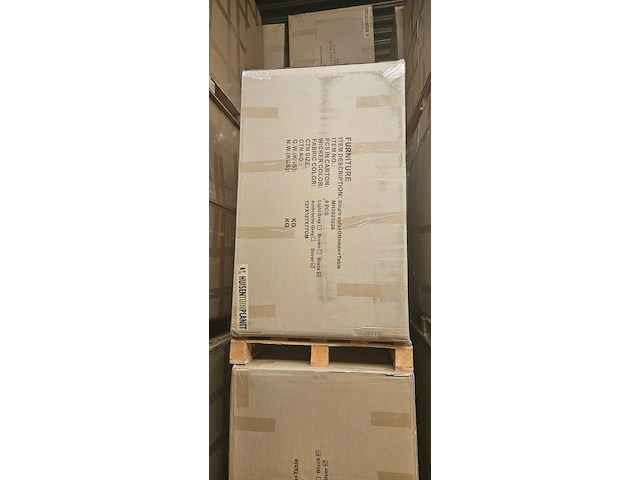 Diningset 9-delig dark brown wicker / witte kussens - afbeelding 1 van  2