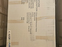 Diningset 9-delig light grey wicker / zwarte kussens - afbeelding 2 van  3