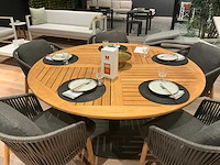Diphano alexa teaken tuintafel met stoelen - afbeelding 3 van  5