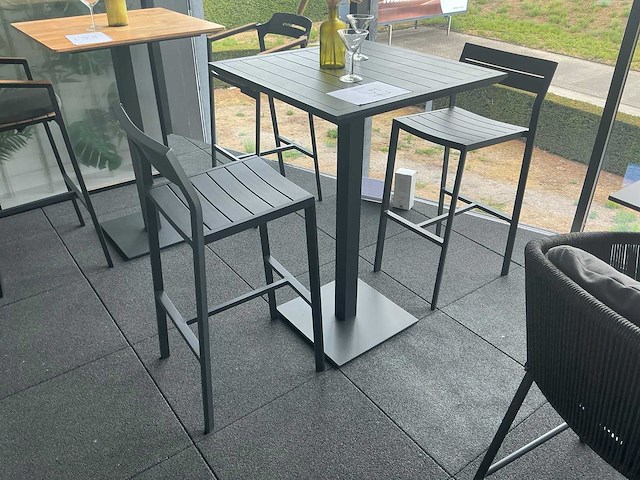 Diphano metris statafel met 2 barstoelen - afbeelding 1 van  6