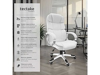 Directiestoel met houten armleuningen - wit - afbeelding 4 van  9