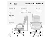 Directiestoel met houten armleuningen - wit - afbeelding 8 van  9