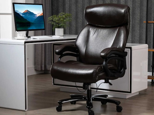 Directiestoel voor grote maten - bruin - afbeelding 1 van  11