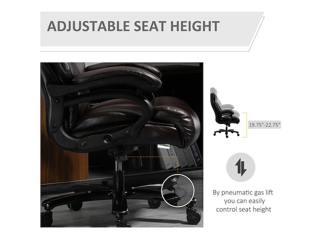 Directiestoel voor grote maten - bruin - afbeelding 7 van  11