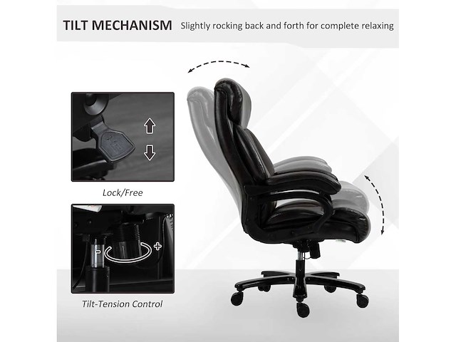 Directiestoel voor grote maten - bruin - afbeelding 8 van  11