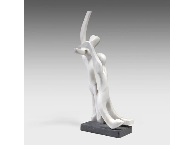 Dirk de middeleer (1954), two figures, 1982, marble sculpture 110 cm. (43.31 in.) - afbeelding 2 van  7