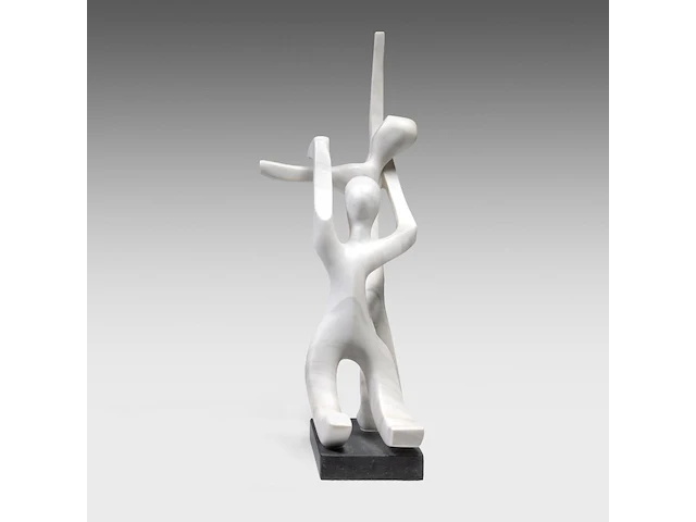 Dirk de middeleer (1954), two figures, 1982, marble sculpture 110 cm. (43.31 in.) - afbeelding 3 van  7