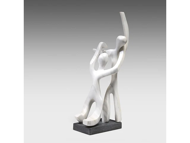 Dirk de middeleer (1954), two figures, 1982, marble sculpture 110 cm. (43.31 in.) - afbeelding 4 van  7