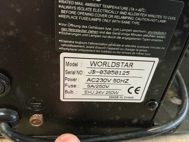 Discobol jbsystems worldstar + lichtarmatuur spartan - afbeelding 5 van  7