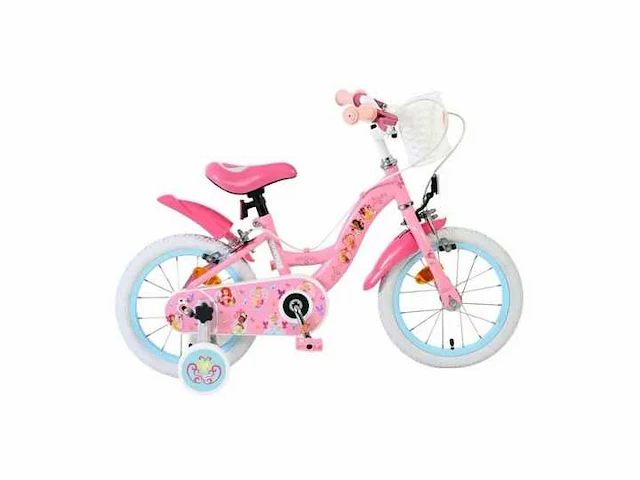 Disney prinzessin disney princess 14 inch dubbele remmen roze fiets - afbeelding 2 van  5