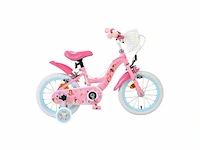 Disney prinzessin disney princess 14 inch dubbele remmen roze fiets - afbeelding 2 van  5