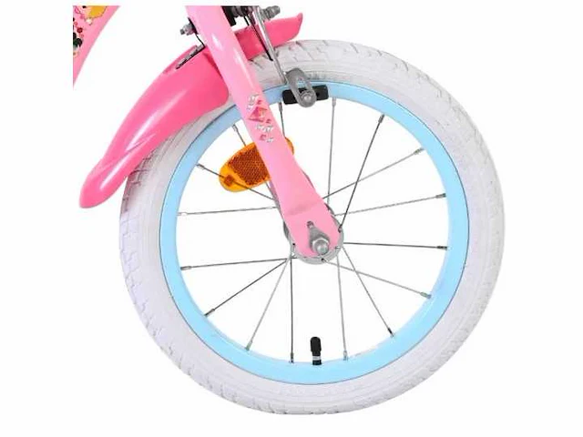 Disney prinzessin disney princess 14 inch dubbele remmen roze fiets - afbeelding 4 van  5