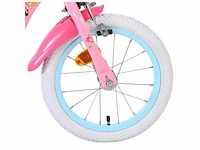 Disney prinzessin disney princess 14 inch dubbele remmen roze fiets - afbeelding 4 van  5