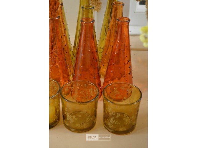 Div glazen vaasjes en theelichthouders - afbeelding 3 van  4