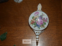 Div porselijnen deco en kristallen kom, koperen vaasje - afbeelding 5 van  6