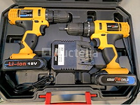 Divers waaronder betonschaar boutenschaar 42 inch, 25 delige ring steeksleutelset, 17 delige kracht adapter en kogelgewricht set, zware sloophamer 6 kilo en draadloze schroevendraaier set 18v - afbeelding 6 van  12