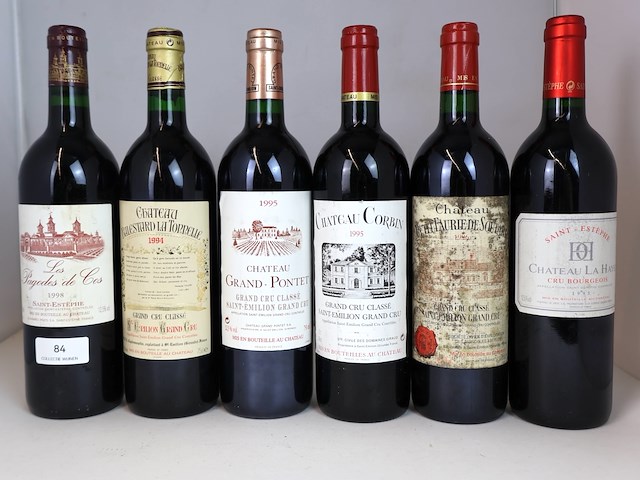 Diverse bordeauxwijnen 1994, 1995, 1996 & 1998 (6x) - afbeelding 1 van  4