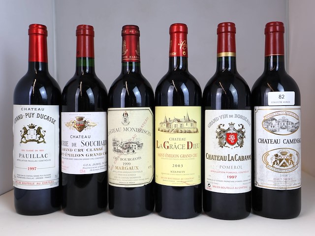 Diverse bordeauxwijnen 1997, 1998, 1999 & 2003 (6x) - afbeelding 1 van  4