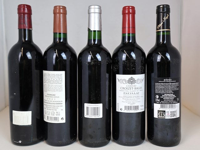 Diverse bordeauxwijnen 2001, 2007, 2008, 2012 & 2020 (5x) - afbeelding 2 van  4