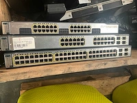 Diverse cisco systems catalyst 3750 netwerkswitches (3x)